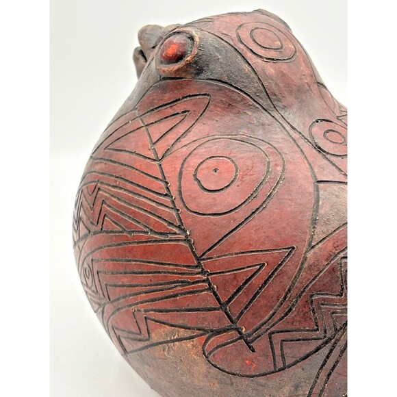 Ernesto Duran Chile Studio Ceramic Folk Art Pottery Bird Figure Vintage‎ Signed - Picture 10 of 14